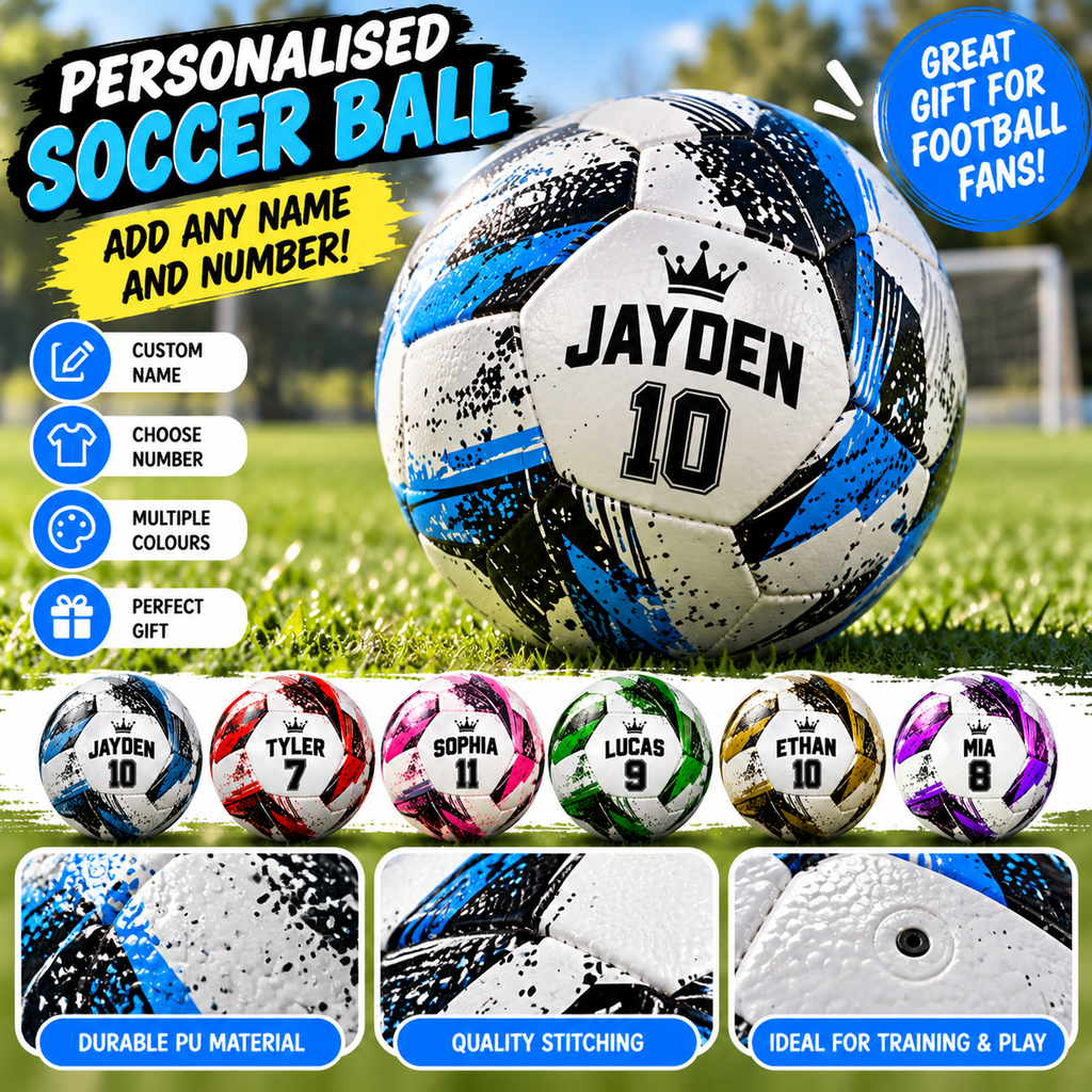 Personalised Soccer Ball with Custom Name | Football Gift