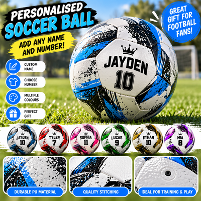 Personalised Soccer Ball with Custom Name | Football Gift
