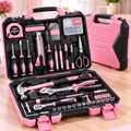 Pink & Black Household Tool Kit | Socket Wrench & DIY Set